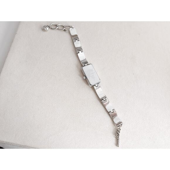 Brighton Aspen Watch Silver Plated Etched Toggle Clasp 7-8" Adjustable Works - Picture 5 of 6